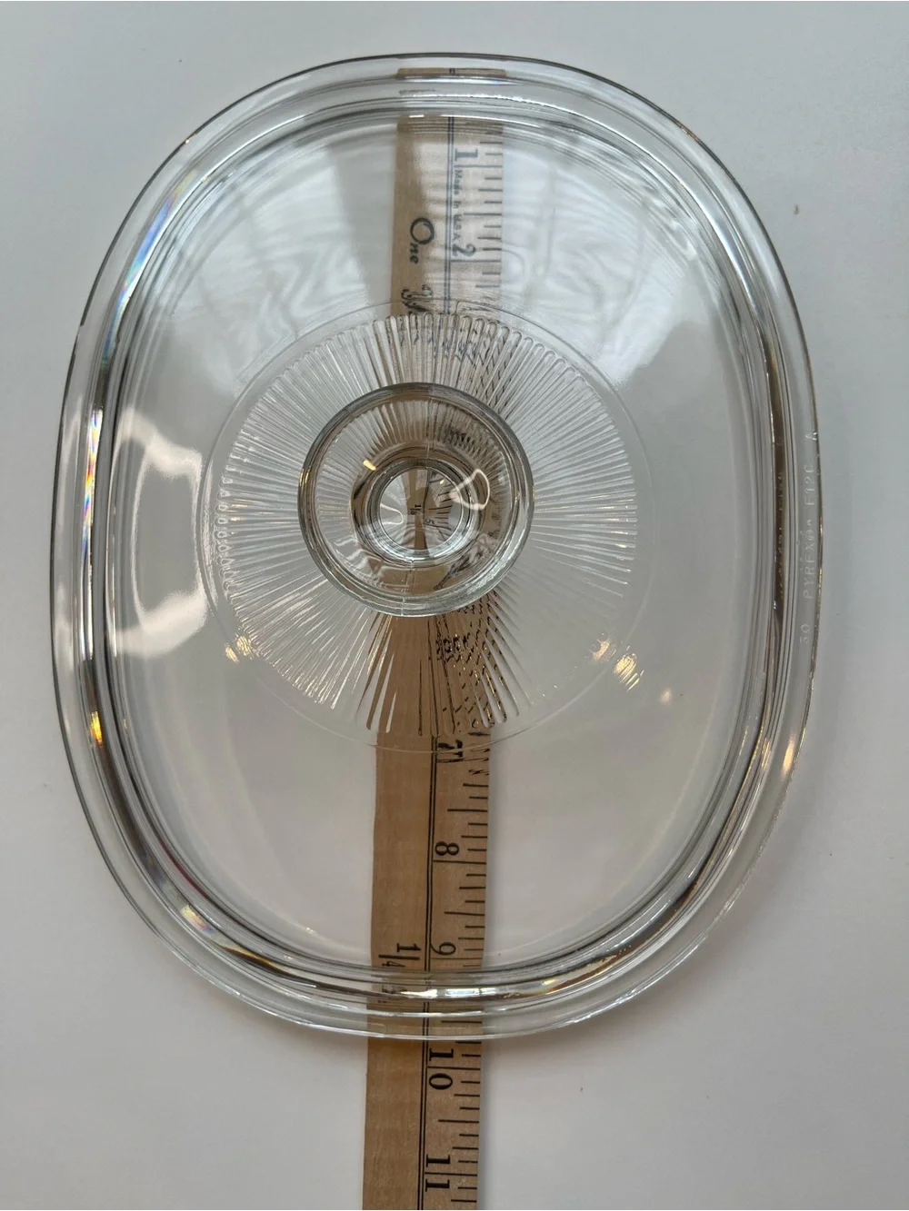 CorningWare F12C Clear Glass Saucepan Lid 1.5 Quart Casserole Cover Vintage